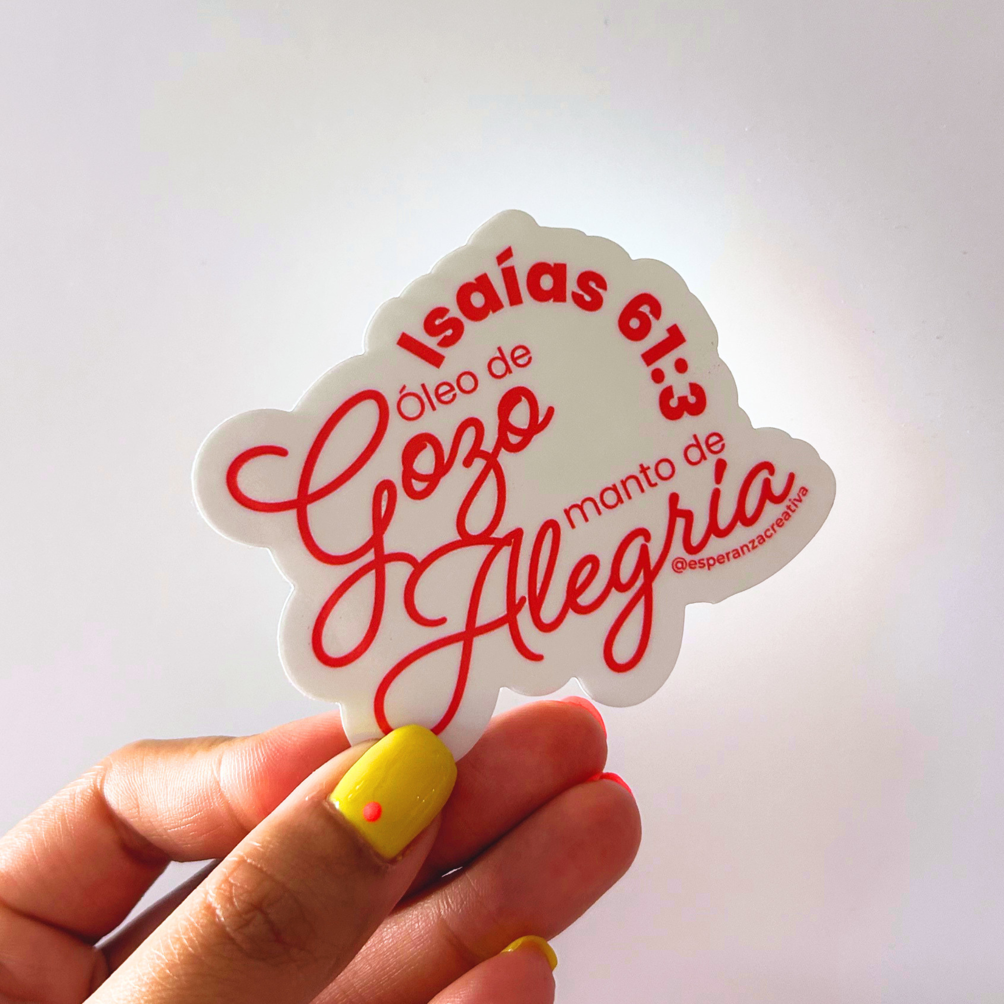 STICKER OLEO DE GOZO MANTO DE ALEGRIA
