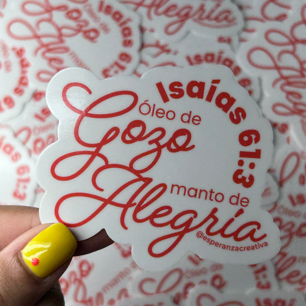 STICKER OLEO DE GOZO MANTO DE ALEGRIA